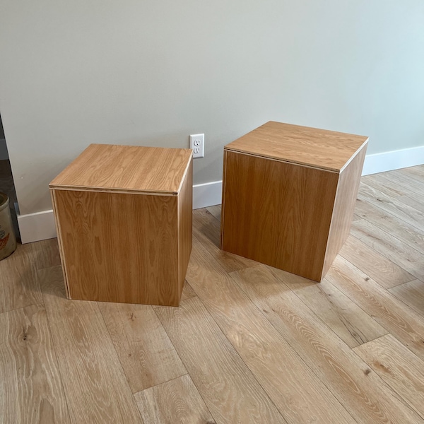 Natural wood photography posing boxes/cubes
