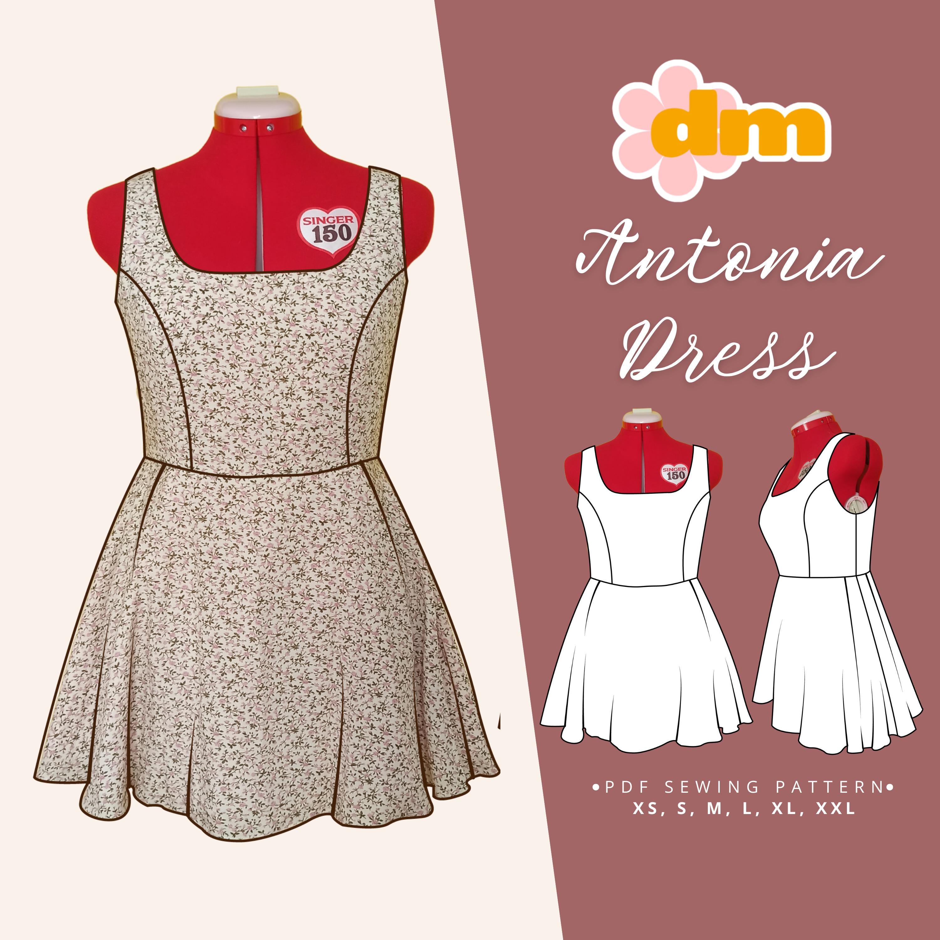 chinese dress ladies Princess Fit N Flair Dress PDF Pattern Download – Sew Anastasia main image 1