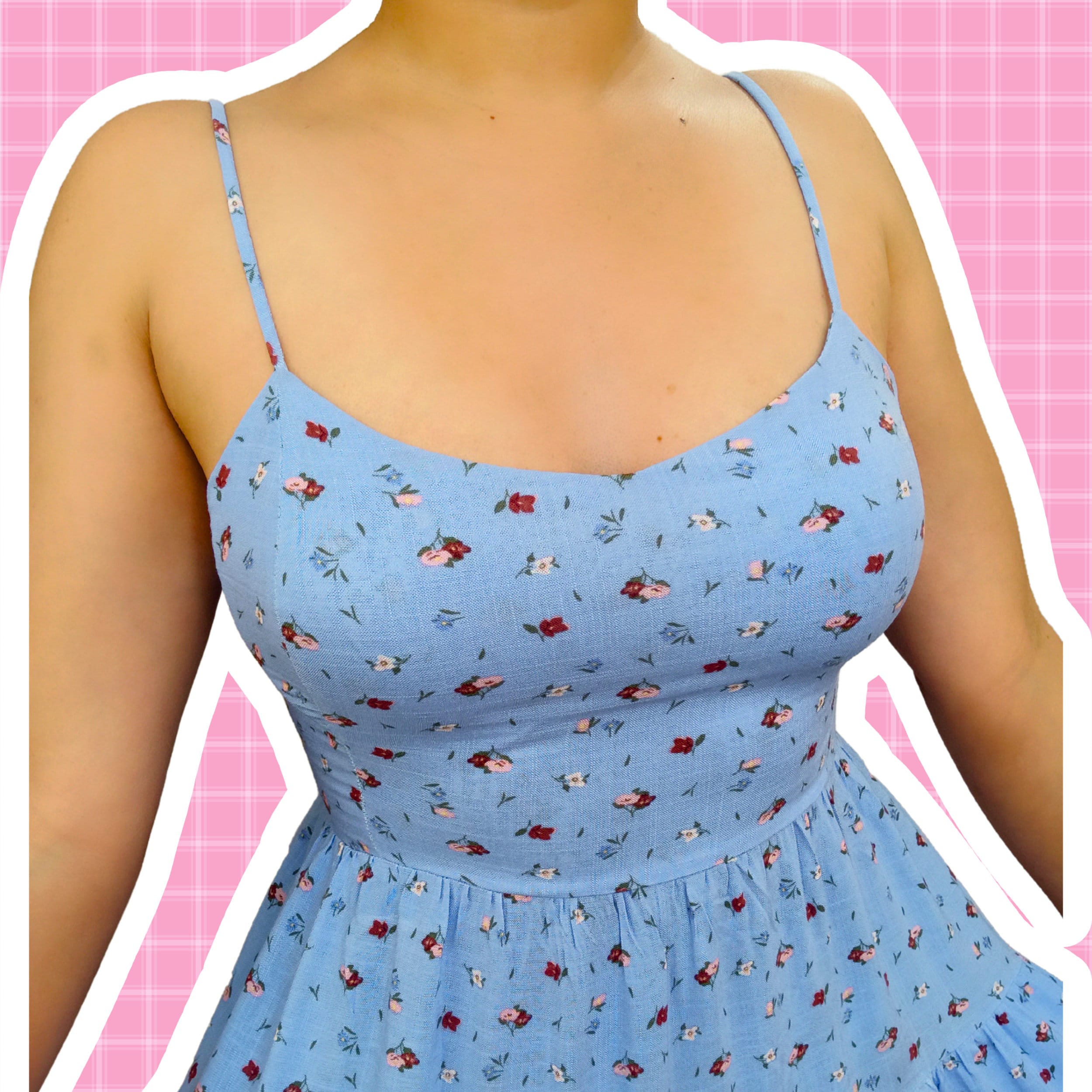 open lace back dress Staycation Tiered Peplum & Dress Sewing Pattern main image 0