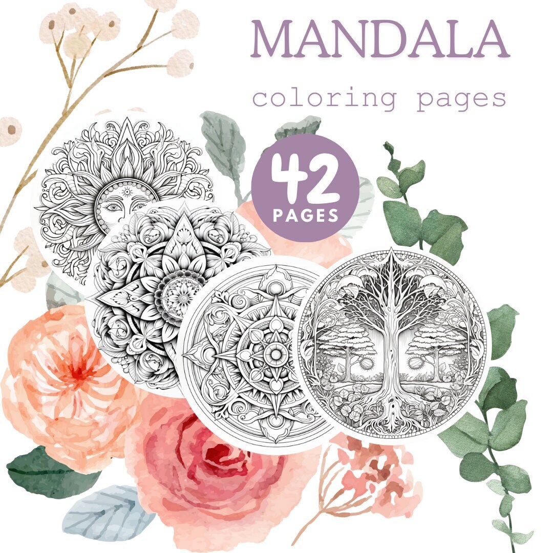 Mandala Coloring Pages - Etsy