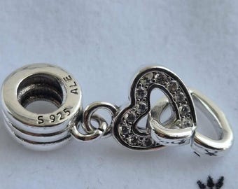 Pandora Cupid Heart Dangle Charm, S925 ALE Gift Box