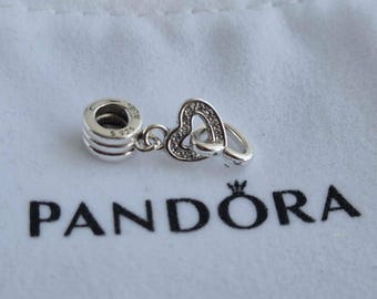 Pandora Silver Heart Charm with Arrow, Romantic Gift for Her