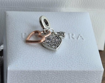 Pandora S925 ALE Heart Dangle Charm, Gift Box Included