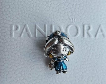 Pandora Disney Jasmine Charm Sterling Silver Blue Enamel Gift Box