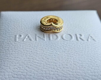 Pandora Gold Plated Sparkling Spacer Charm S925 ALE