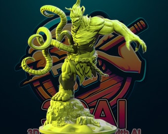 Nasina, le monstre pour l'impression 3D de figurines D&D - Donjons et dragons miniatures - Modèles DnD Figures au format STL - Pritanble 3D