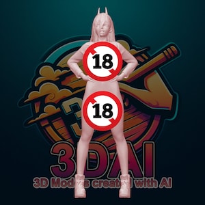 NaNa's Power NSFW Figure STL Model for 3D Printing - 3D Printable NSFW Female Figure