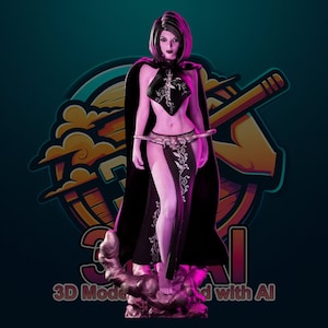 Sexy Female Devil 3D Figure STL Model for 3D Printing - Succubus STL Model - Sexy Succubus Statue STL for 3D Printers 3D Printable