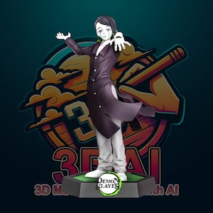 Enmu Dream Figure STL Model from Demon Slayer Series - Enmu Dream STL Model for 3D Printing - 3D Printable Anime Figure STL Model+Gift Model