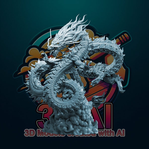 Dragon d'eau Watatsumi imprimable 3D de meilleure qualité - Dragon d'eau japonais Watatsumi STL pour impression 3D