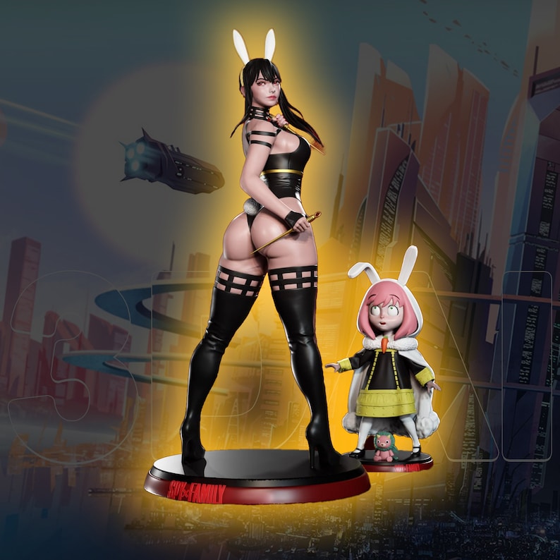 Sweet Rabbit and his Rebellious Mom 3D Printable STL Model - Created by 3DAI Inc. image 5