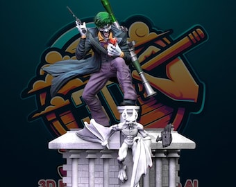 Joker STL Model - Joker 3D Figure STL Diorama Model for 3D Printing - 3D Printable Joker Figure STL Model