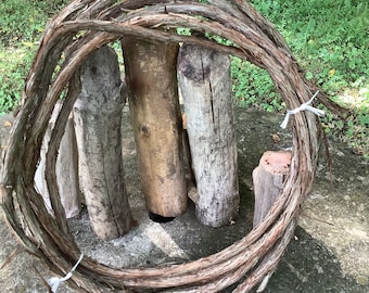 25 ft of fresh cut wild grape vine 1/2 inch diameter