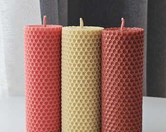 Handmade Beeswax Candle Set,  Pure Beeswax – Eco-Friendly and Toxin-Free