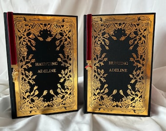 Haunting and Hunting Adeline Rebound book duet | special edition, handmade, foil cover, HD Carlton, cat and mouse duet