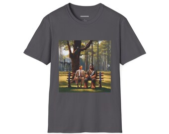 Forrest Gump inspiré T-shirt souple unisexe « Forrest Bench Of Endor », t-shirt graphique, Chewbacca, Star Wars