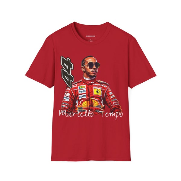 Lewis Hamilton 'Martello Tempo' (Hammer Time) Unisex Softstyle T-Shirt, Graphic Tee, Formula 1, Racing, Ferrari