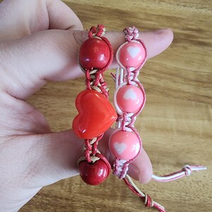 Valentines Heart Count your Blessings Bracelet