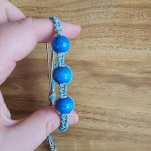 Solid Blue & Tan Count your Blessings Bracelet