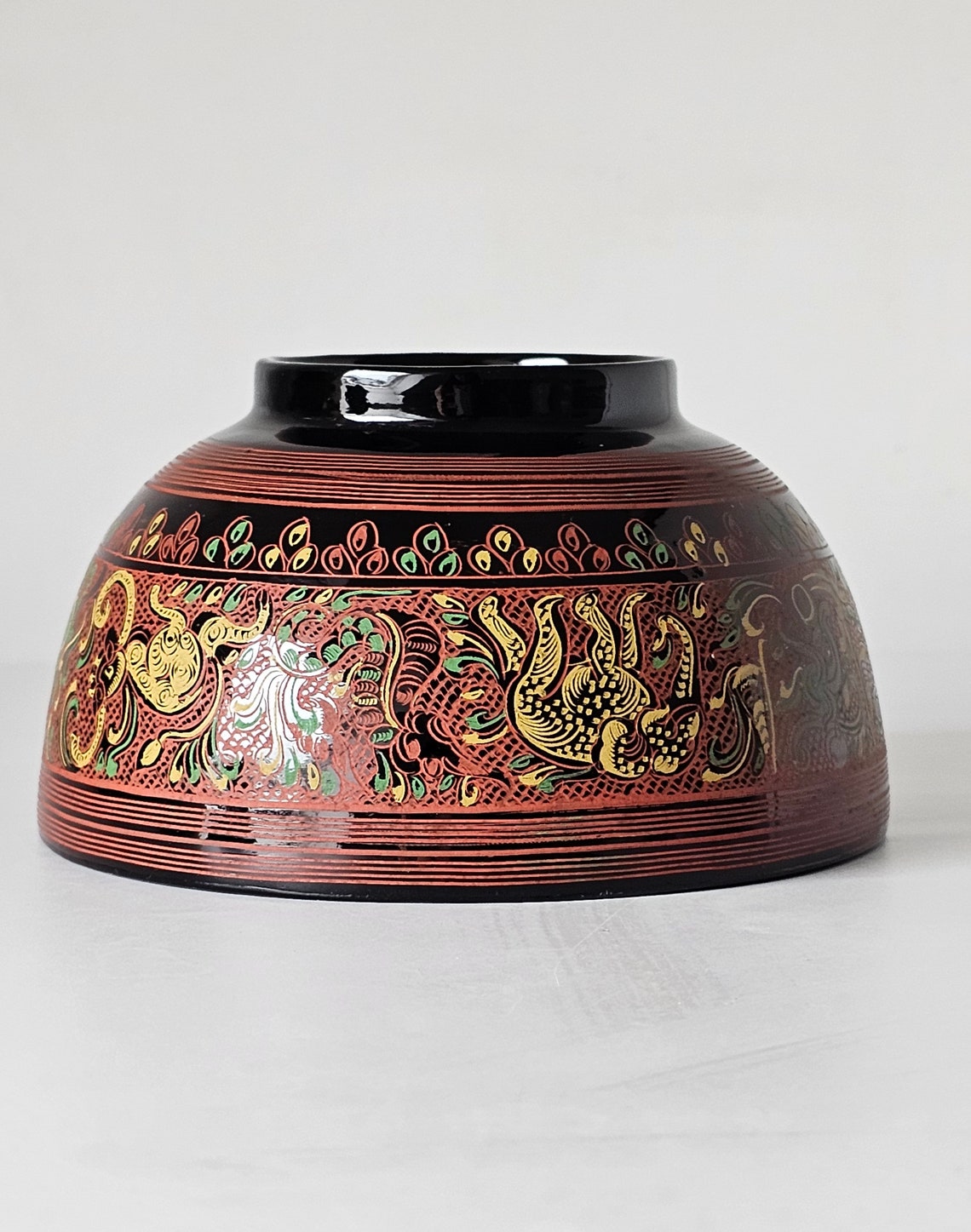 Brown Burmese Lacquer, Bagan Lacquer Art, Asian Crafts, Traditional ...