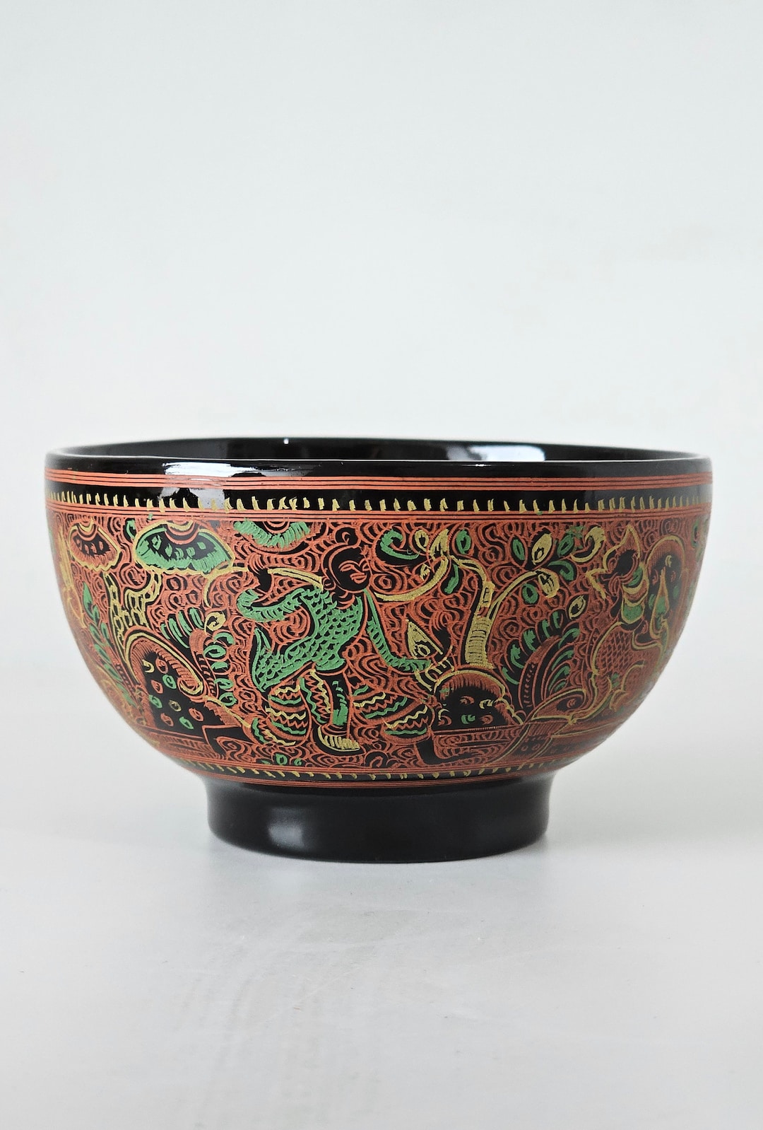 Brown Burmese Lacquer,bagan Lacquer Art,asian Crafts,traditional Color ...