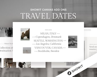 Showit Travel Page Template: Elegant Website Add-On for Photographers (Instant Download)