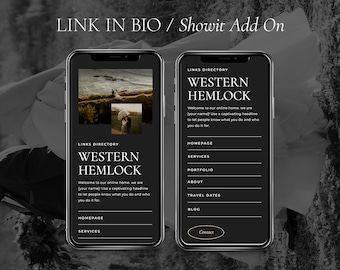 Showit Link in Bio Template: Western Schierling Kollektion (Digitaler Download)