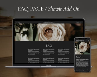 Showit FAQ Template: Website Add-On (Digital Download)