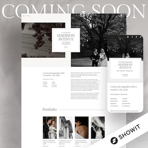 Showit Website Template: Minimalist Coming Soon Page for Photographers (Digital Download)