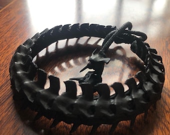 Black Snake Vertebrae Bone Bracelet- Tribal Jewelry- Ethnic bracelet- Natural material- Handmade