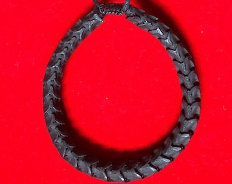 Black Snake Vertebrae Polished Bone Bracelet- Tribal Jewelry- Ethnic bracelet- Natural material- Handmade