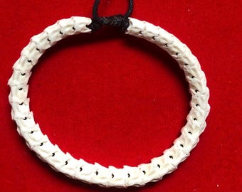 天然素材 蛇骨ブレスレット 蛇の骨ブレスレット（大）サイズ調整可能、剥製脊椎ジュエリー