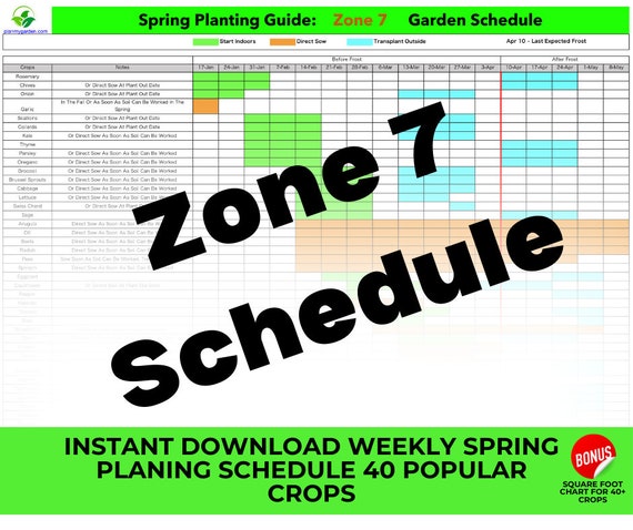 Zone 7 Planting Schedule: Visual Spring Vegetable Garden