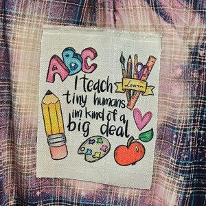 LÄRARE Tiny Humans-lappar Blekt flanell