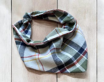 Handmade Tartan Dog Bandana: Brushed Cotton Dachshund Accessory