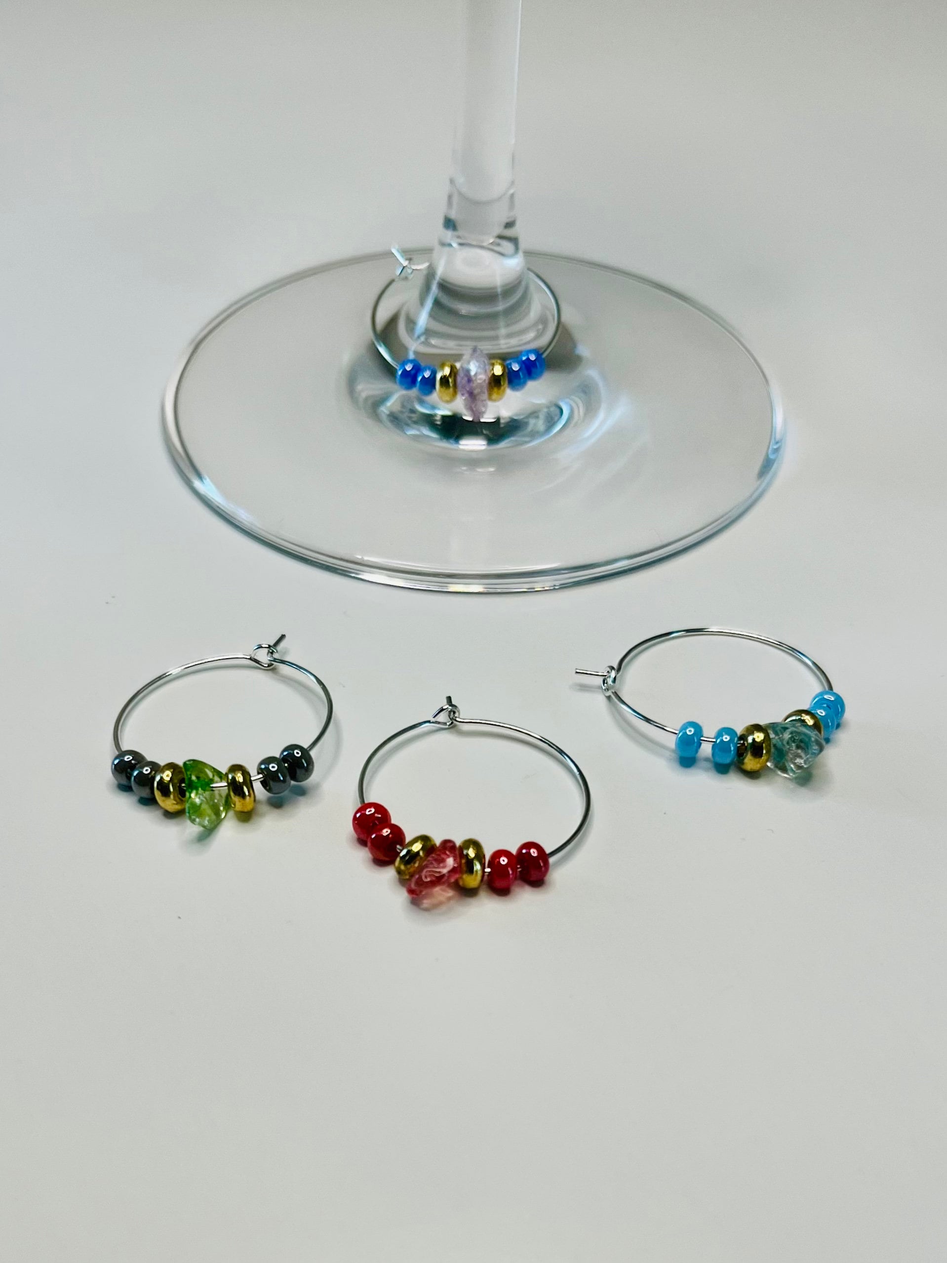 AHANDMAKER Weinglas Charm Set Mit Meeresmotiven - 10-teilige Weinglas Marker Für Partys