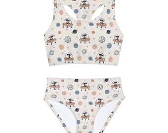 Costume da bagno a due pezzi per bambina (AOP)