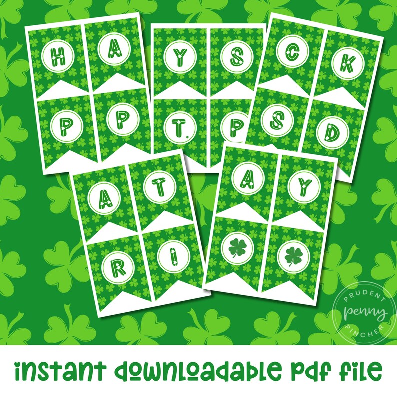 Printable St Patrick's Day Banner Happy St Patrick's Day Banner ...