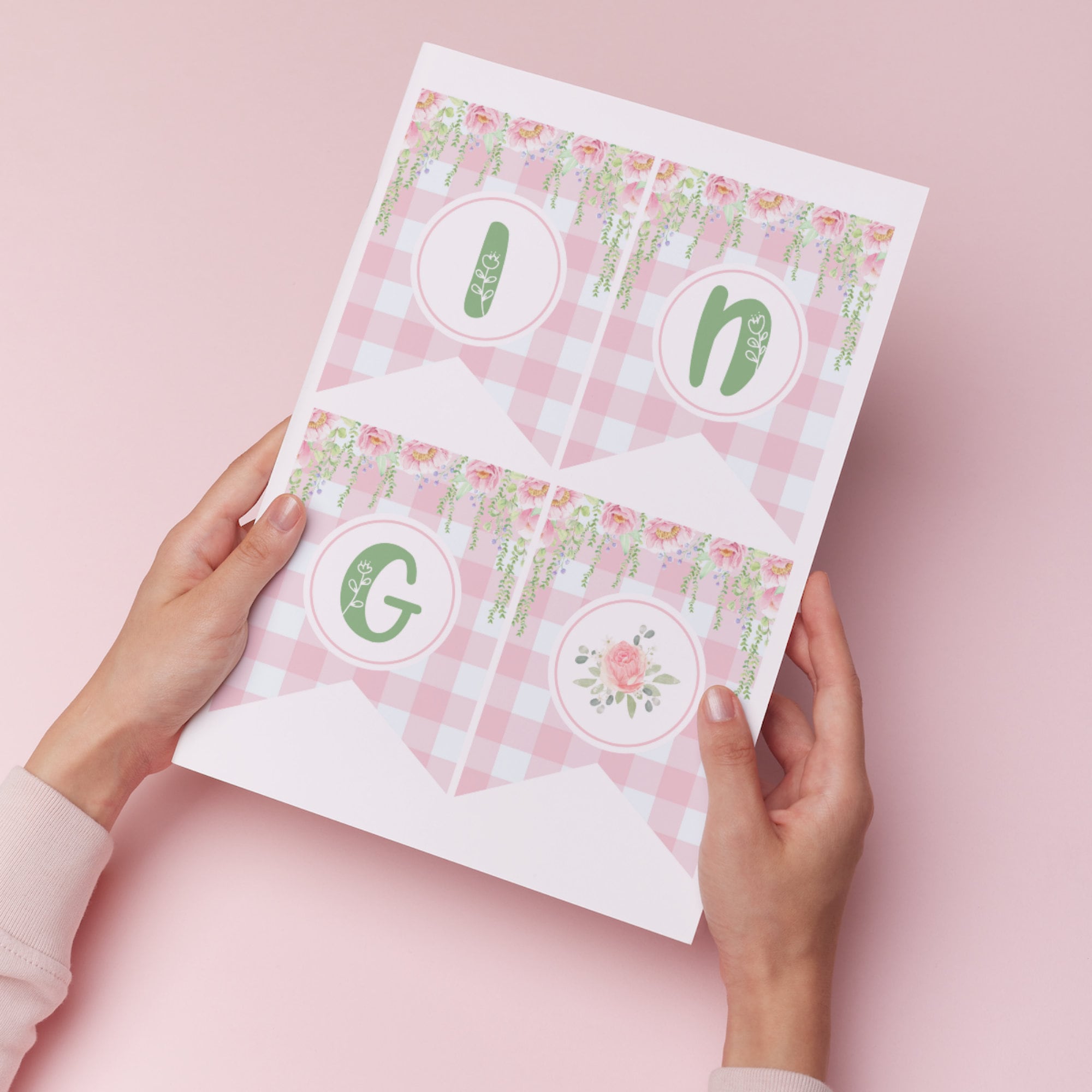 Printable Spring Banner Printable Floral Garland Printable Spring Decor ...