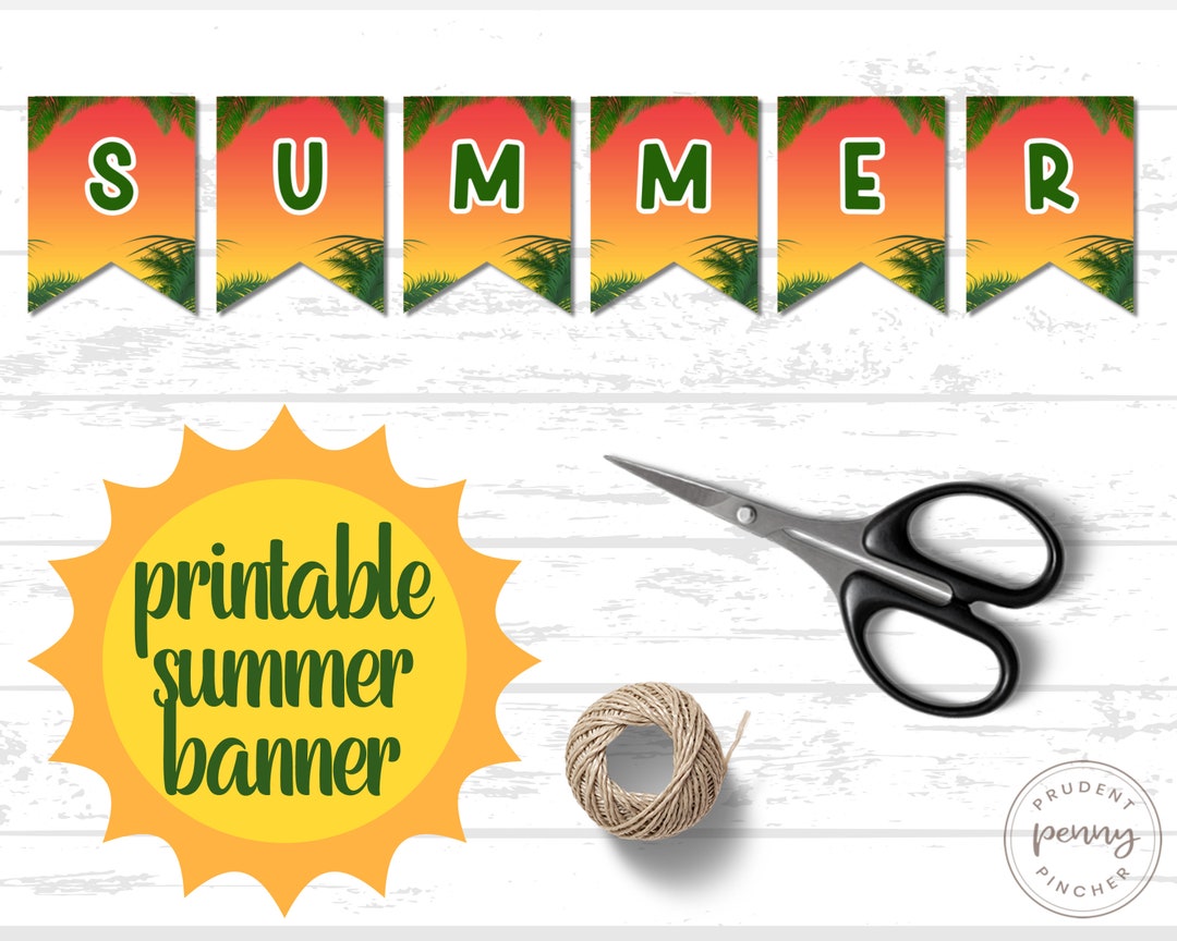 Printable Summer Banner Printable Summer Garland Printable Summer Decor Printable Summer Banner Printable Summer Garland Printable Summer Decor