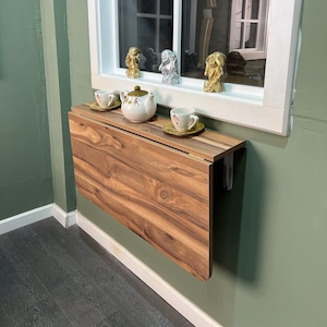 Wall Mounted Table Small Dining Table Drop Leaf Table Wall Mount