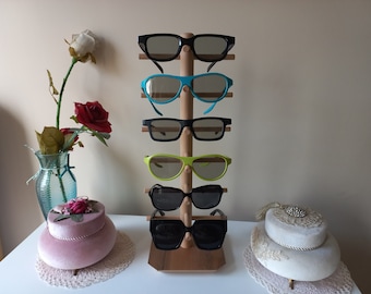 Wooden Glasses Stand, Glasses organizer 6 Pcs, woeden jewelery hanger, jewelery stand, jewelery organizer, glasses, ring, Bangle hangers