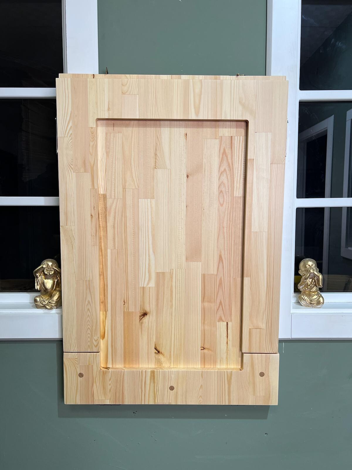 Natural Wood Folding Table, Framed Folding Table, Foldable Kitchen