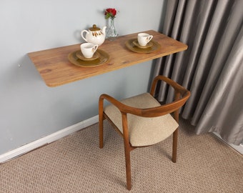 Wall-Mounted Folding Table, Folding Table With Shelves, Space Saving Table, Folding Dining Table, Murphy Table, Study desk, Foldable Desk,