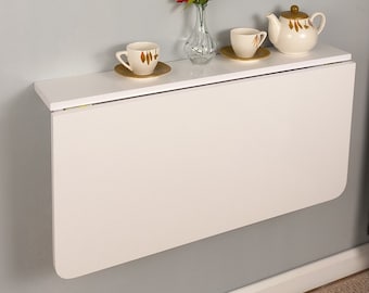 Mesa plegable de pared, Mesa plegable con estantes, Mesa para ahorrar espacio, Mesa de comedor plegable, Mesa Murphy, Escritorio de estudio, Escritorio plegable