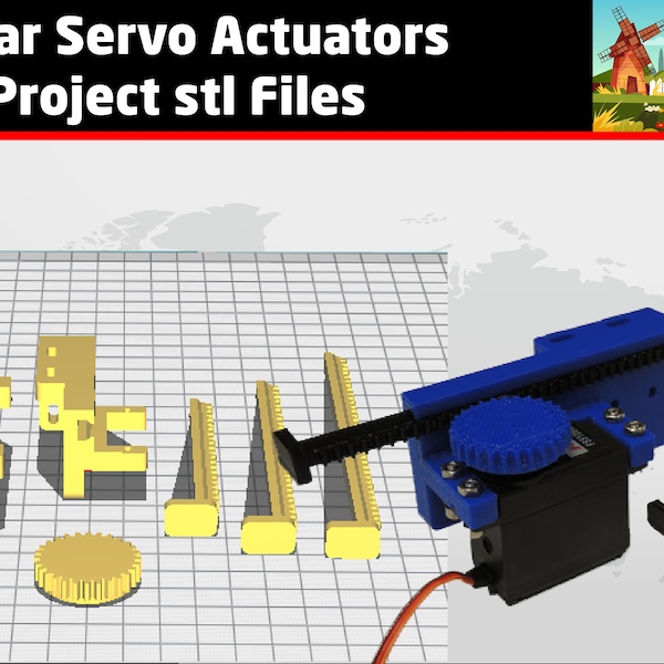 3D Linear Servo Actuators STL files & Arduino Project