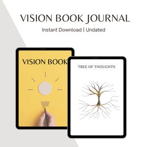 Vision Buch Planer | Druckbares und bearbeitbares Journal für Ziele und Affirmationen