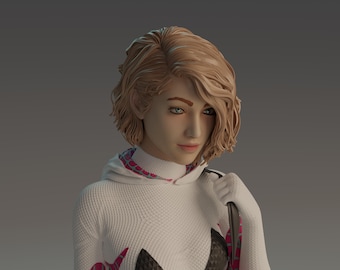 Spider-Gwen Stacy 1/6 or 1/8 Scale | 3D Printed Stylized Sorceress Resin Figure