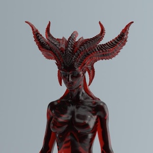Lilith-figuur uit Diablo IV (transparante rode versie) Ethereal Glow