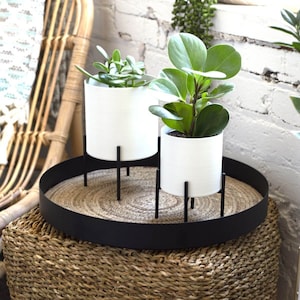 S/2 Metal Planters On Stand